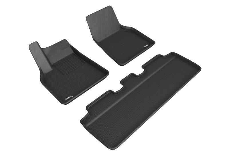 3D MAXpider 21-22 Tesla Model Y 1st & 2nd Row Floormats – Black
