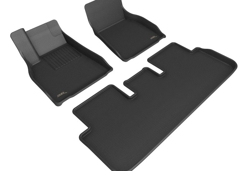 3D MAXpider 21-22 Tesla Model S Kagu 1st & 2nd Row Floormats – Black
