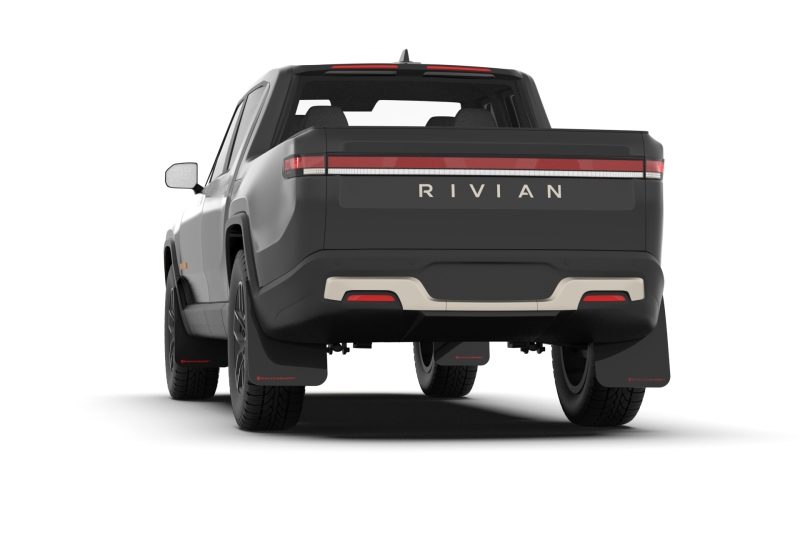 Rally Armor 2022 Rivian R1T Black UR Mud Flap w/ Red Logo
