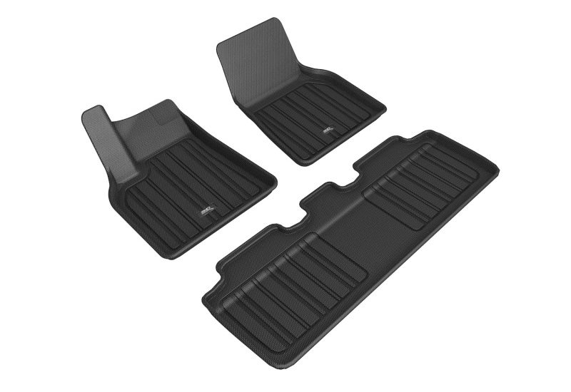 3D MAXpider 2020-2021 Tesla Model Y Elitect 1st & 2nd Row Floormats – Black