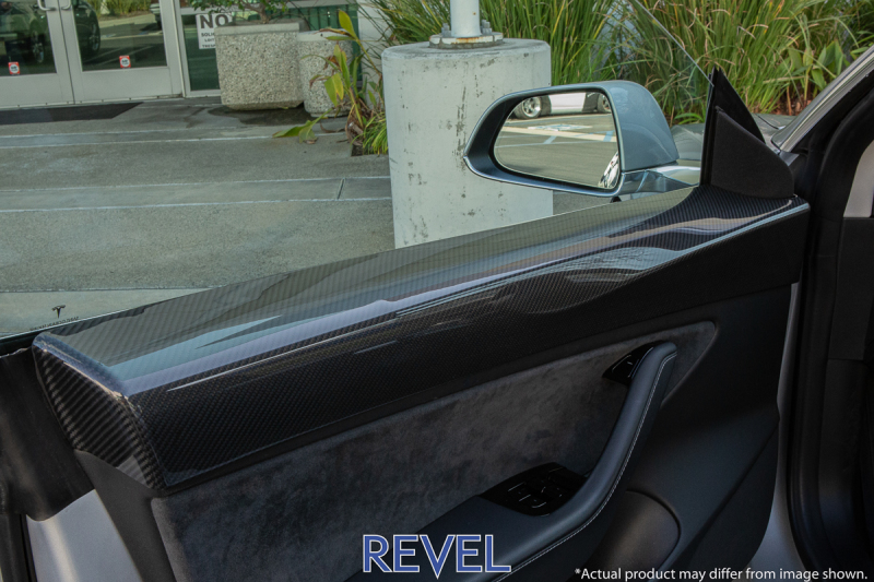 Revel GT Dry Carbon Door Trim (Front Left & Right) Tesla Model 3 – 2 Pieces