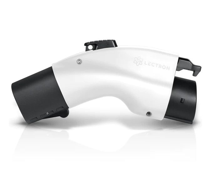Lectron [Only for J1772 EVs Tesla to J1772 Charging Adapter, Max 48 Amp & 250V - Compatible with Tesla High Powered Connectors, Destination Chargers, and Mobile Connectors (White)