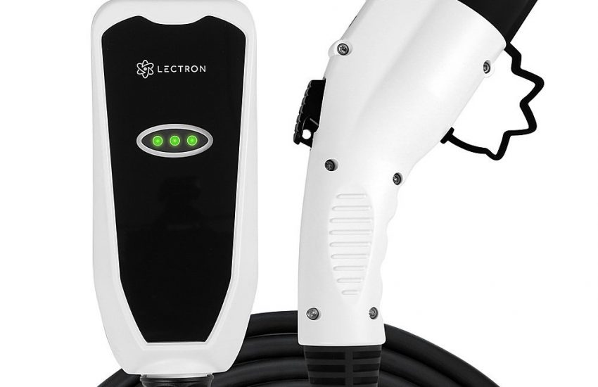 Lectron Level 1 / Level 2 Portable J1772 EV Charger (12 Amp / 32 Amp) with Dual Charging Plugs (NEMA 5-15 & 14-50) - Compatible with All J1772 EVs (White)