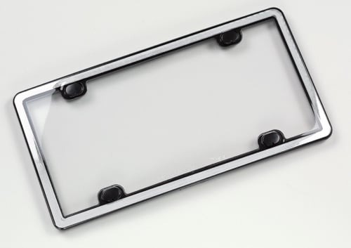 WeatherTech ClearCover License Plate Cover w/ Chrome Trim