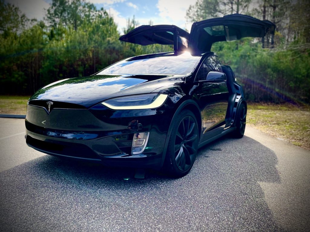 Tesla Model X doors open